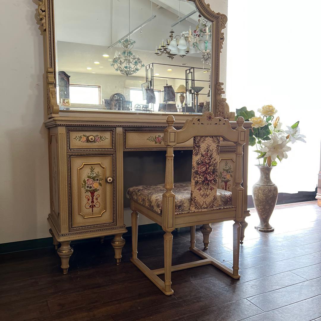 k047r117 フランスミラー ロココ様式の美しいドレッサーセット クラクレ
