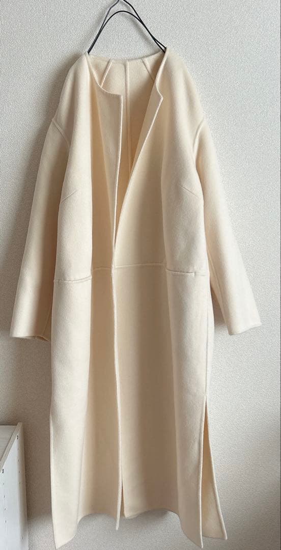 Ivictorian リバーロングノーカラーコート　38