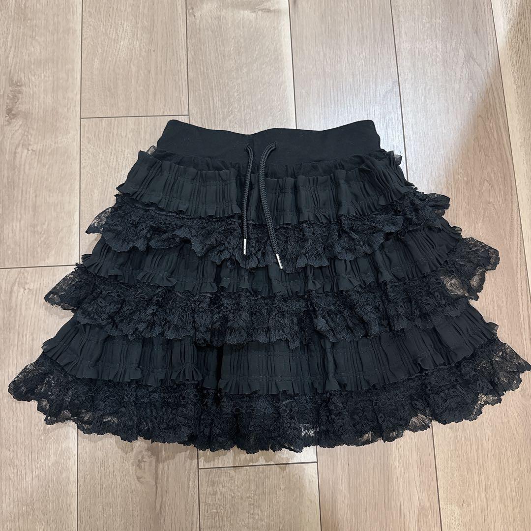 Darich ダーリッチ ボリュームレースフレアミニスカート