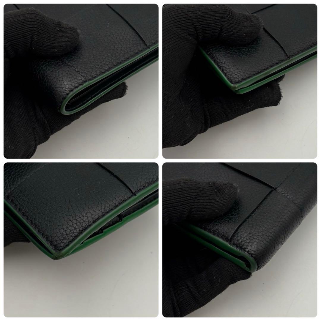 【美品】ボッテガ カセット マキシイントレ パース付き二つ折りウォレット