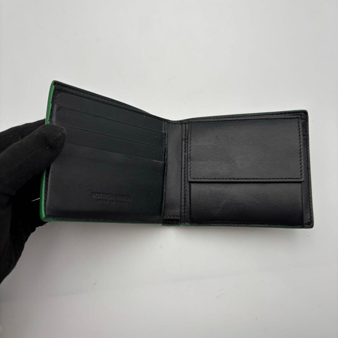 【美品】ボッテガ カセット マキシイントレ パース付き二つ折りウォレット