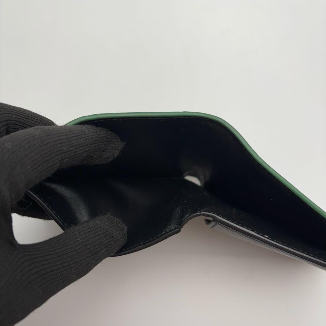 【美品】ボッテガ カセット マキシイントレ パース付き二つ折りウォレット