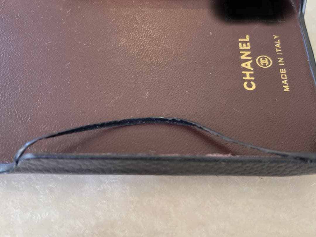 猫ちゃんさま専用　CHANEL ブラックレザー iPhoneケース