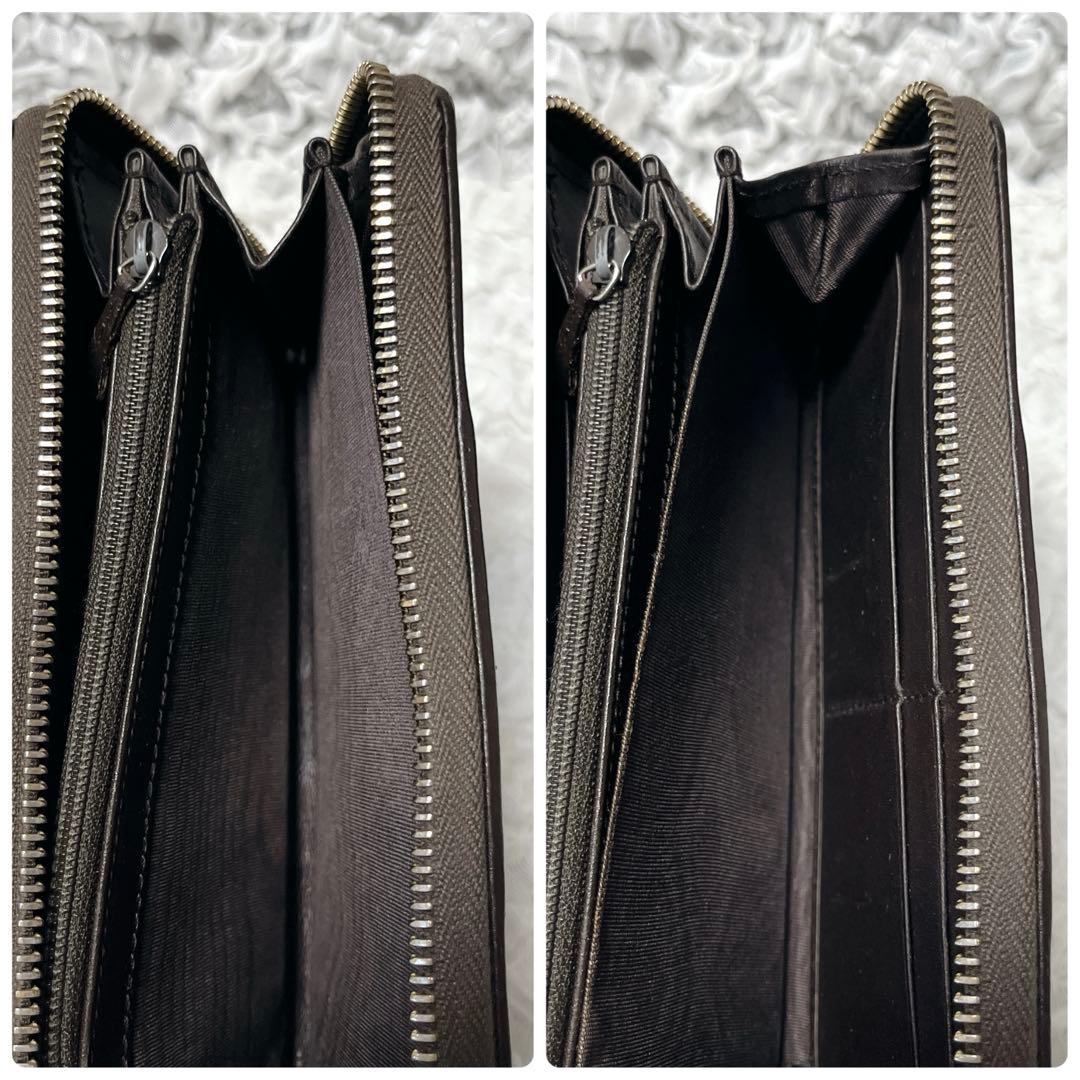 美品✨GUCCI GGキャンバス 長財布　ラウンド　シェリー　タッセル　バンブー