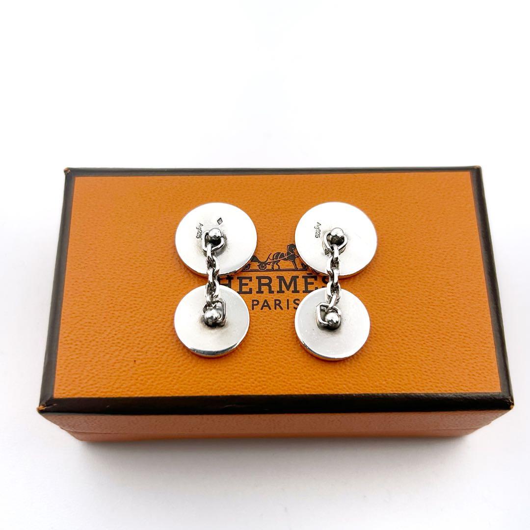 【希少・美品】HERMES セリエ チェーン カフス Ag925 箱付