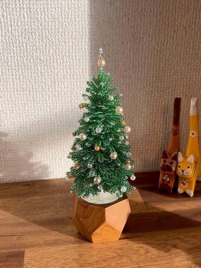 ビーズのクリスマスツリー【ハンドメイド】