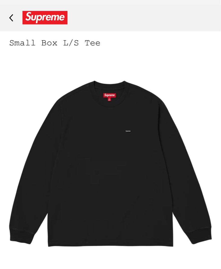 トップス Supreme Small Box L/S Tee black