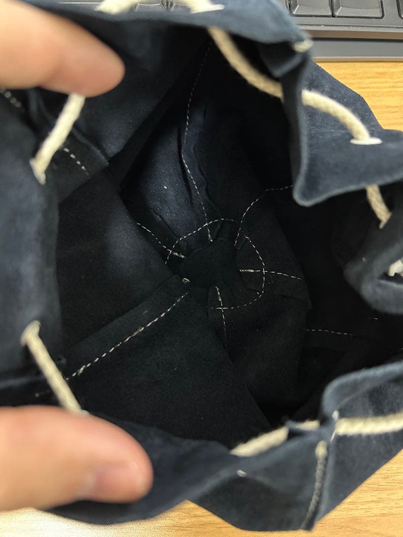 Hender scheme Kinchaku navy 数回使用極美品　巾着