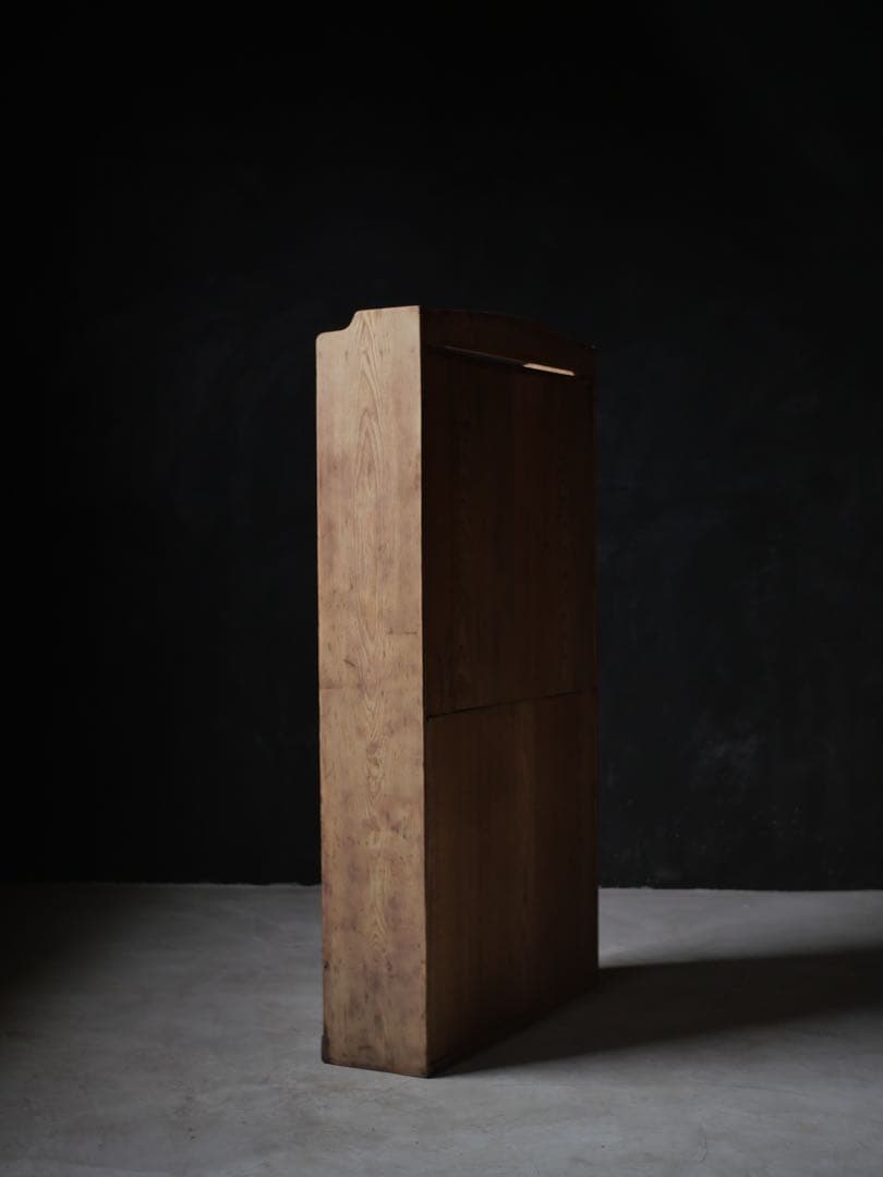 食器棚　収納　本箱　本棚　ガラス戸　棚　古家具　古道具　アンティーク　昭和レトロ