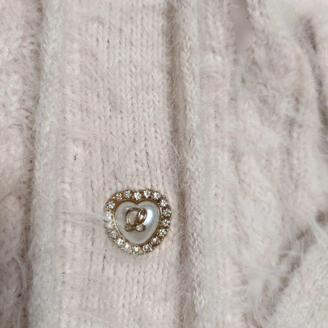 新品　リズリサ　ポンチョ　リボン　レース　ポンポン　ピンク