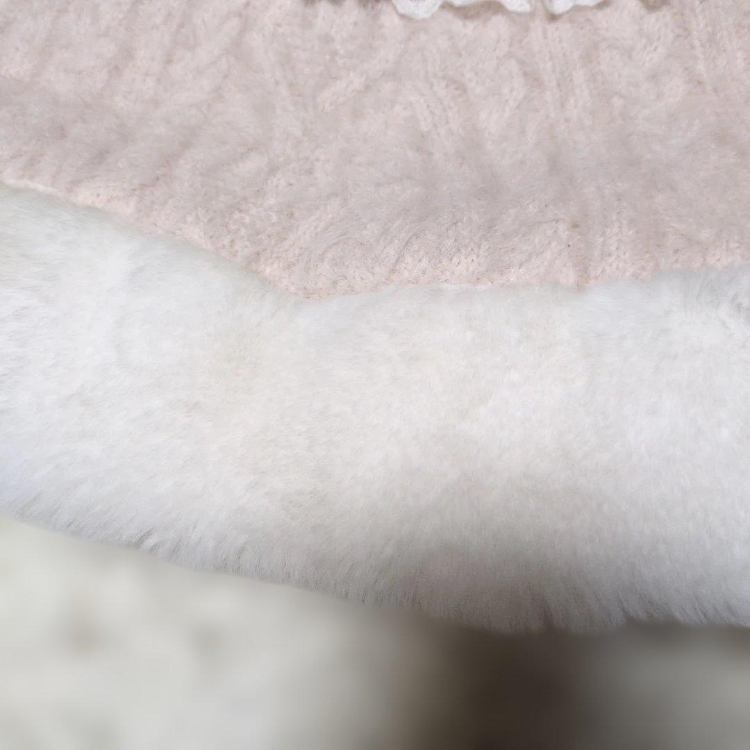 新品　リズリサ　ポンチョ　リボン　レース　ポンポン　ピンク