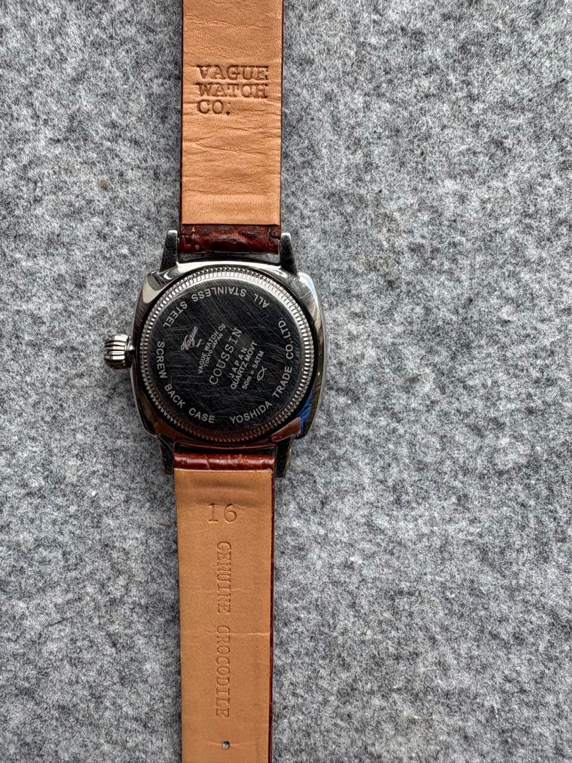 VAGUE WATCHES CO. coussin クロコベルト　メンズ