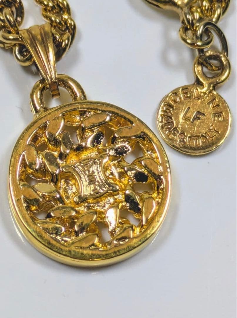 【ボスドッグ様】CELINE セリーヌ　ヴィンテージネックレス　ゴールド