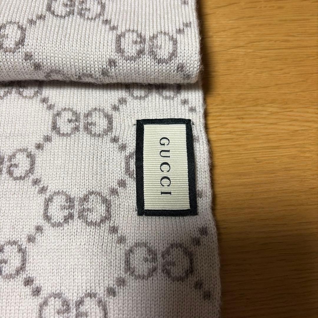 GUCCI GGパターンウィンタースカーフ　グッチ　ロゴマフラー　ユニセックス