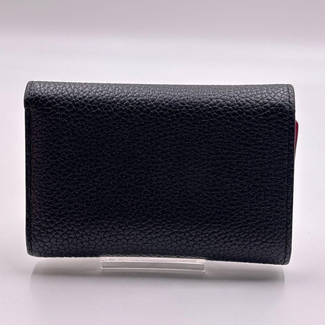 極美品 ルイヴィトン ポルトフォイユカプシーヌ 三つ折り ブラック M62157