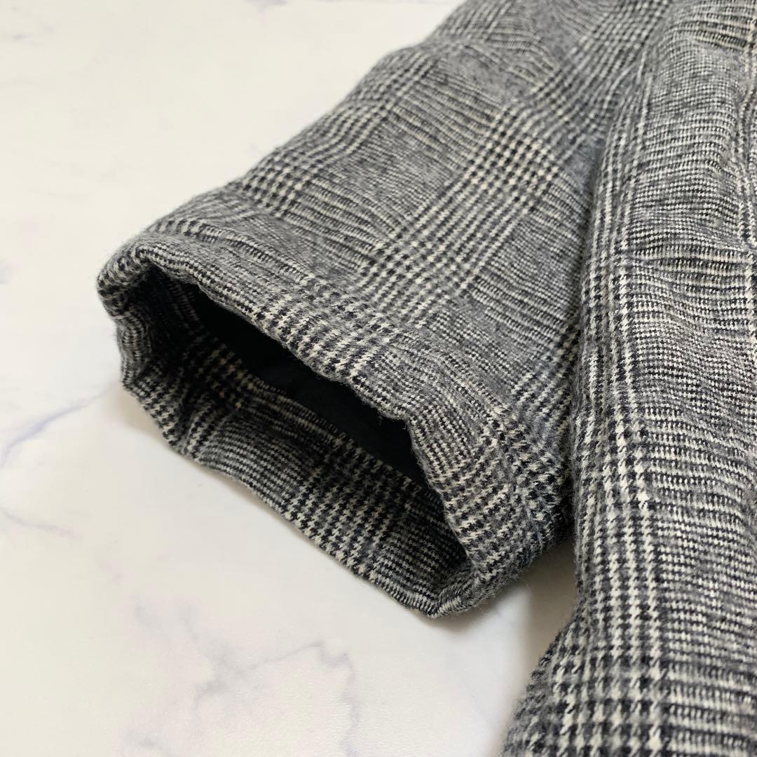 オオカミとフクロウ　オオカミと唄うたいのグリ　中綿コート　グレンチェック