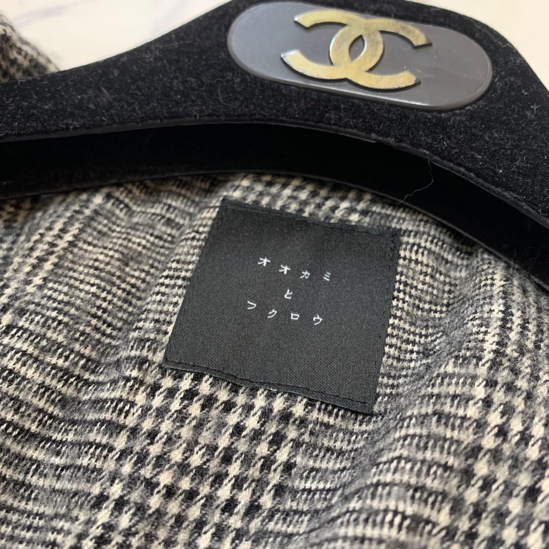 オオカミとフクロウ　オオカミと唄うたいのグリ　中綿コート　グレンチェック