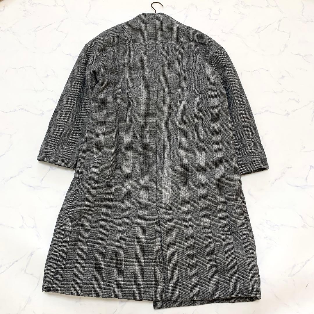 オオカミとフクロウ　オオカミと唄うたいのグリ　中綿コート　グレンチェック