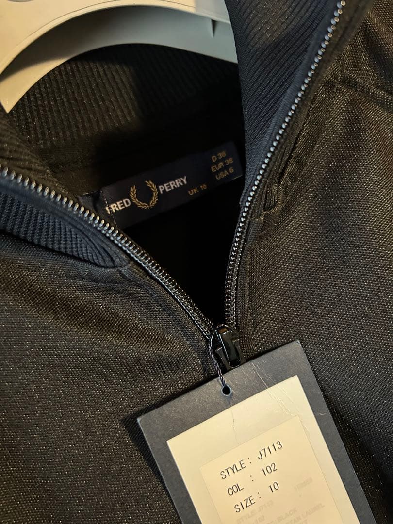 FRED PERRY/フレッドペリータータンチェック Track Jacket黒