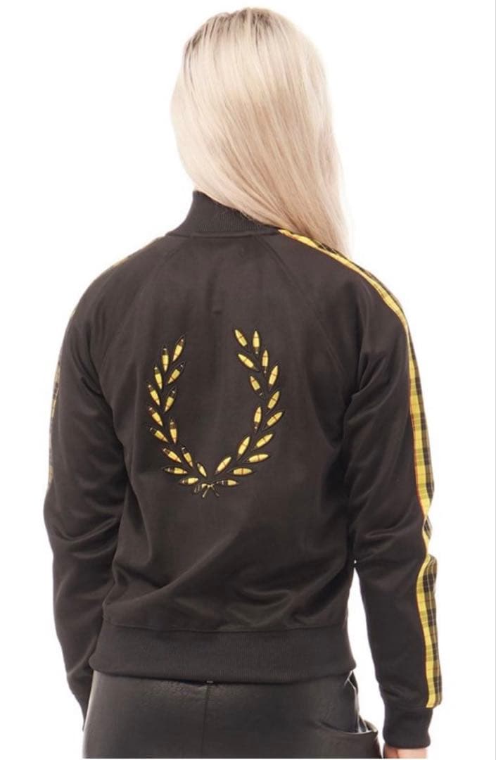 FRED PERRY/フレッドペリータータンチェック Track Jacket黒