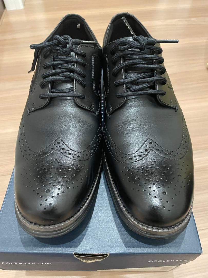 【美品】コールハーンCOLE HAAN ブラック ドレスシューズウィングチップ