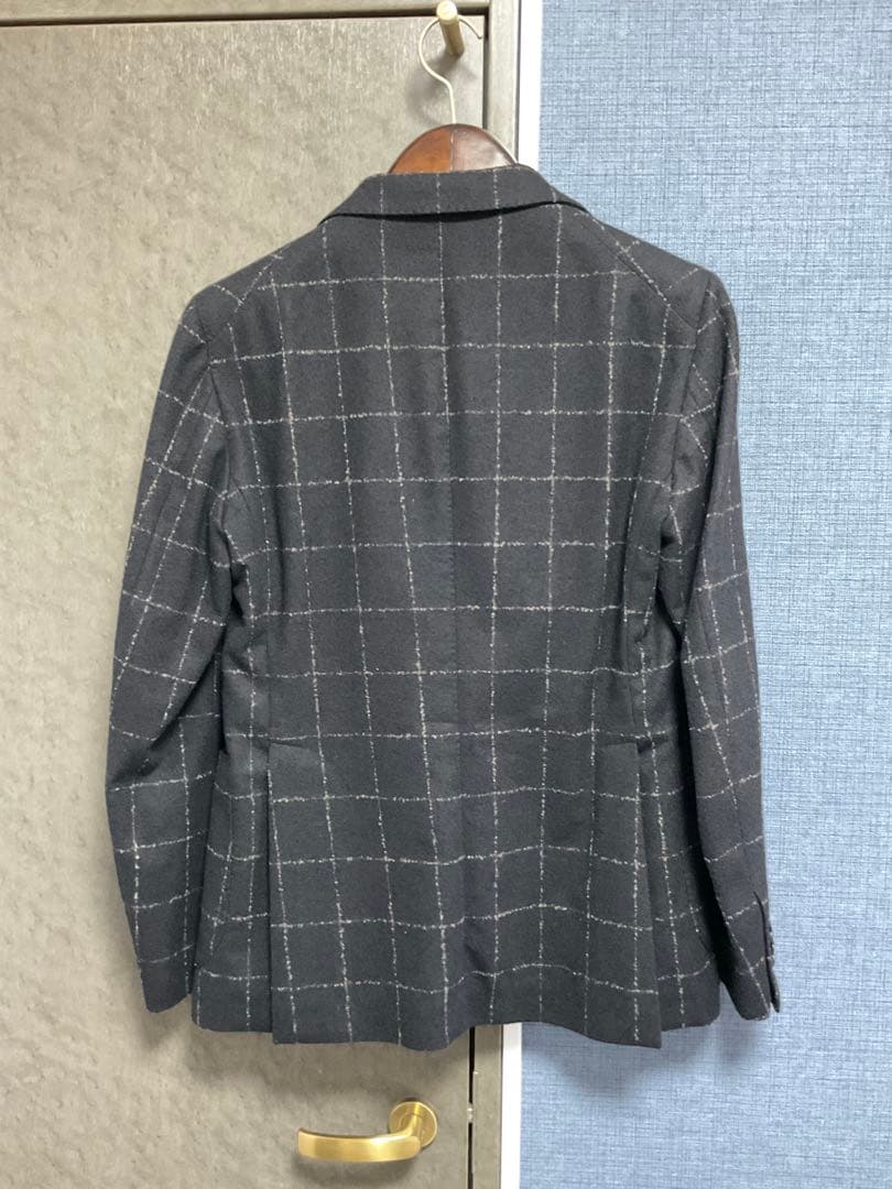 TAGLIATORE グレー チェック柄 テーラードジャケット　サイズ46