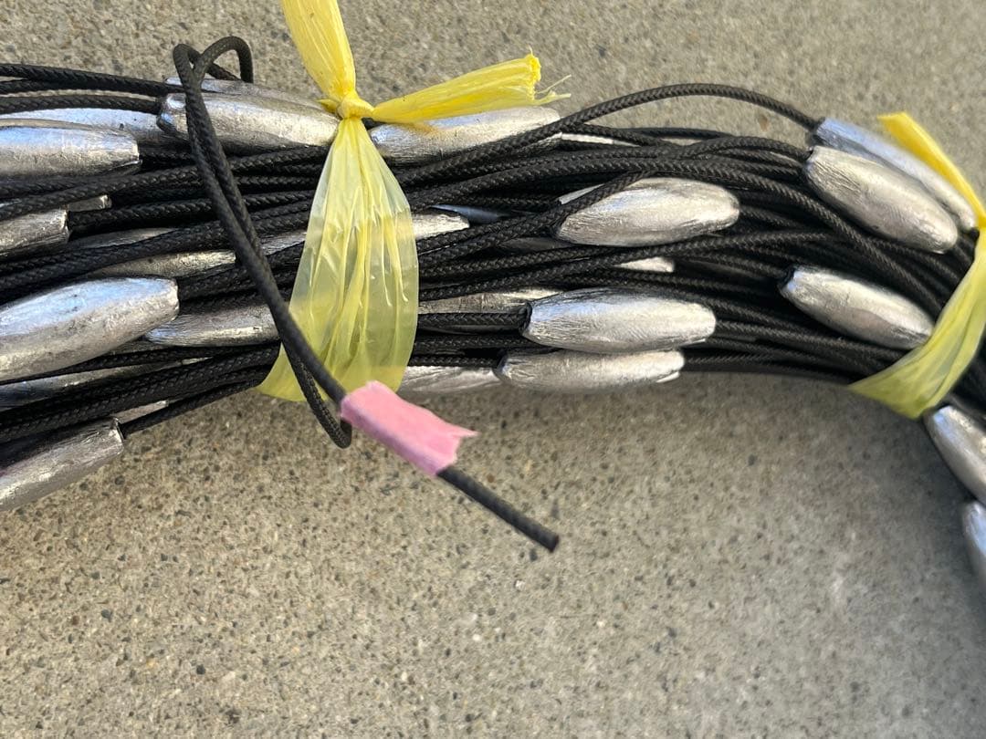 トローリングビシ鉛 50ｍ 4匁250個間隔20cmよつあみスーパートップ60号