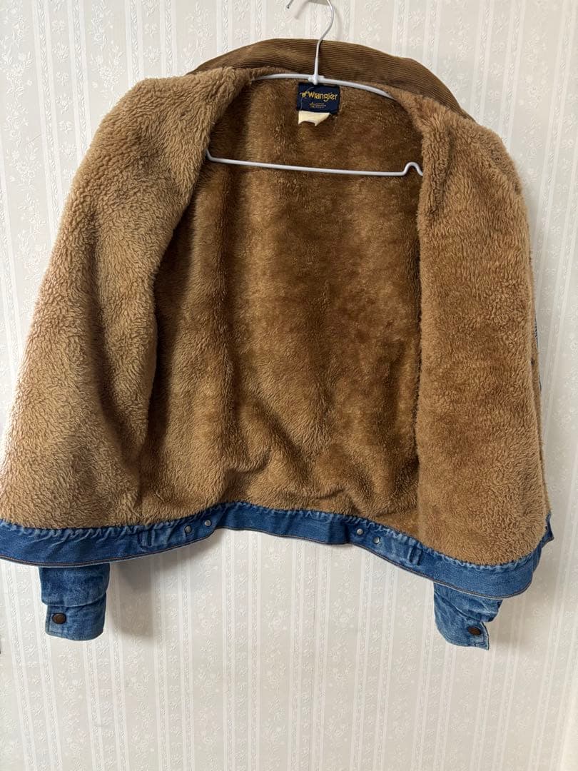 USA製Wrangler 70〜80's裏ボア/襟コーデュロイ デニムジャケット