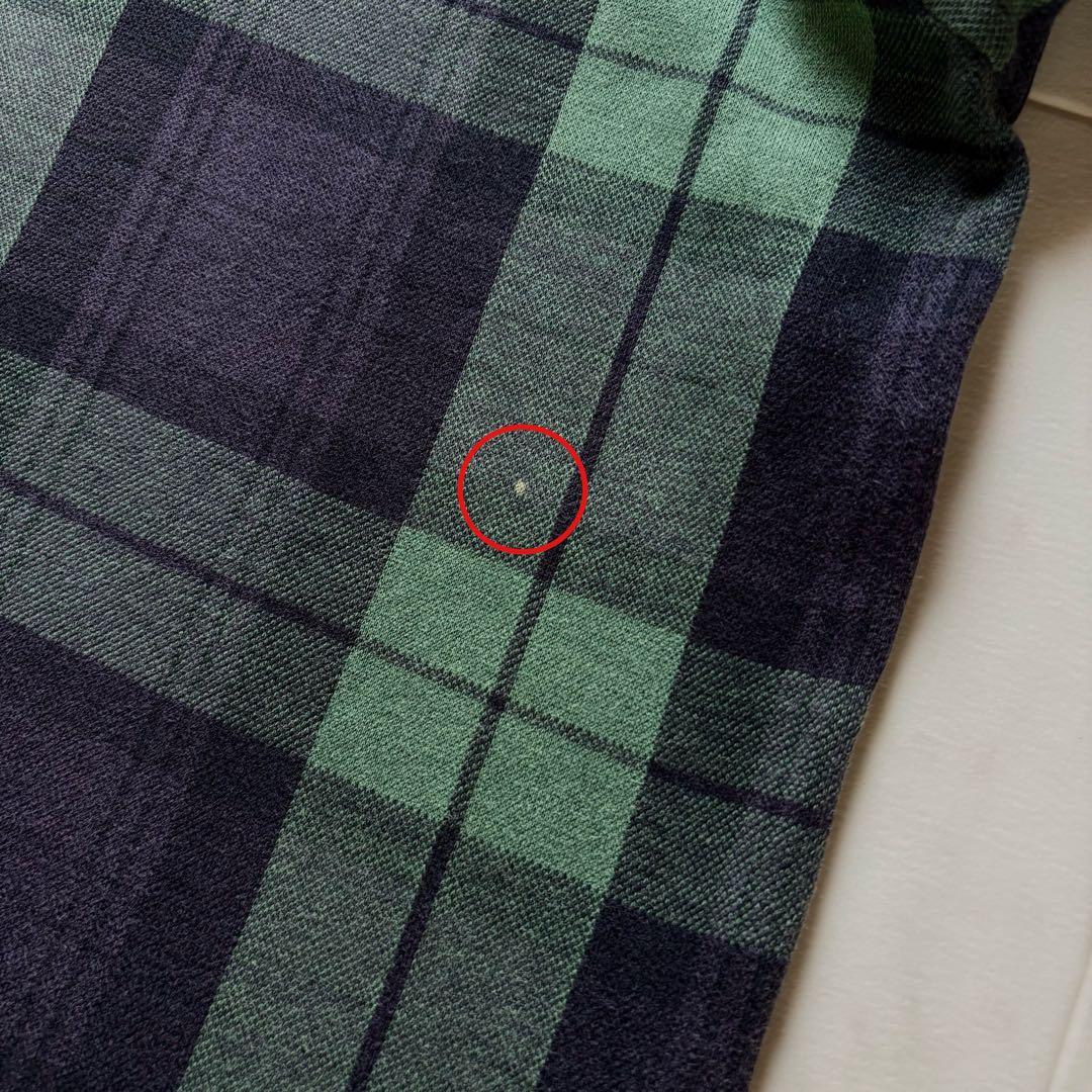 ポロバイラルフローレン ラガーシャツ 長袖 ブラックウォッチ デニム 異素材切替