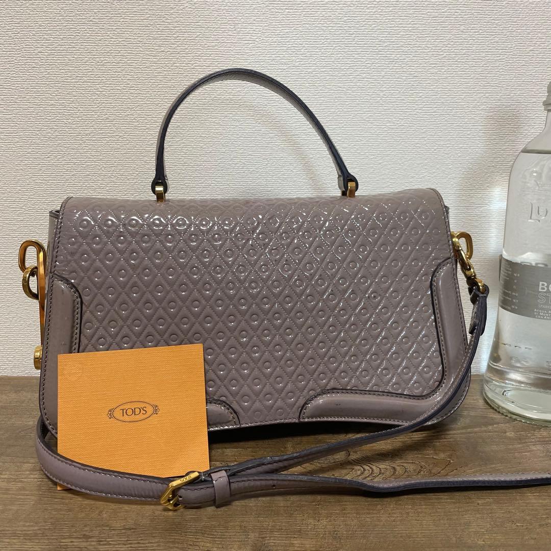 ■ TOD'S（トッズ） 良品 / レザー/ハンドバッグ/ グレー系
