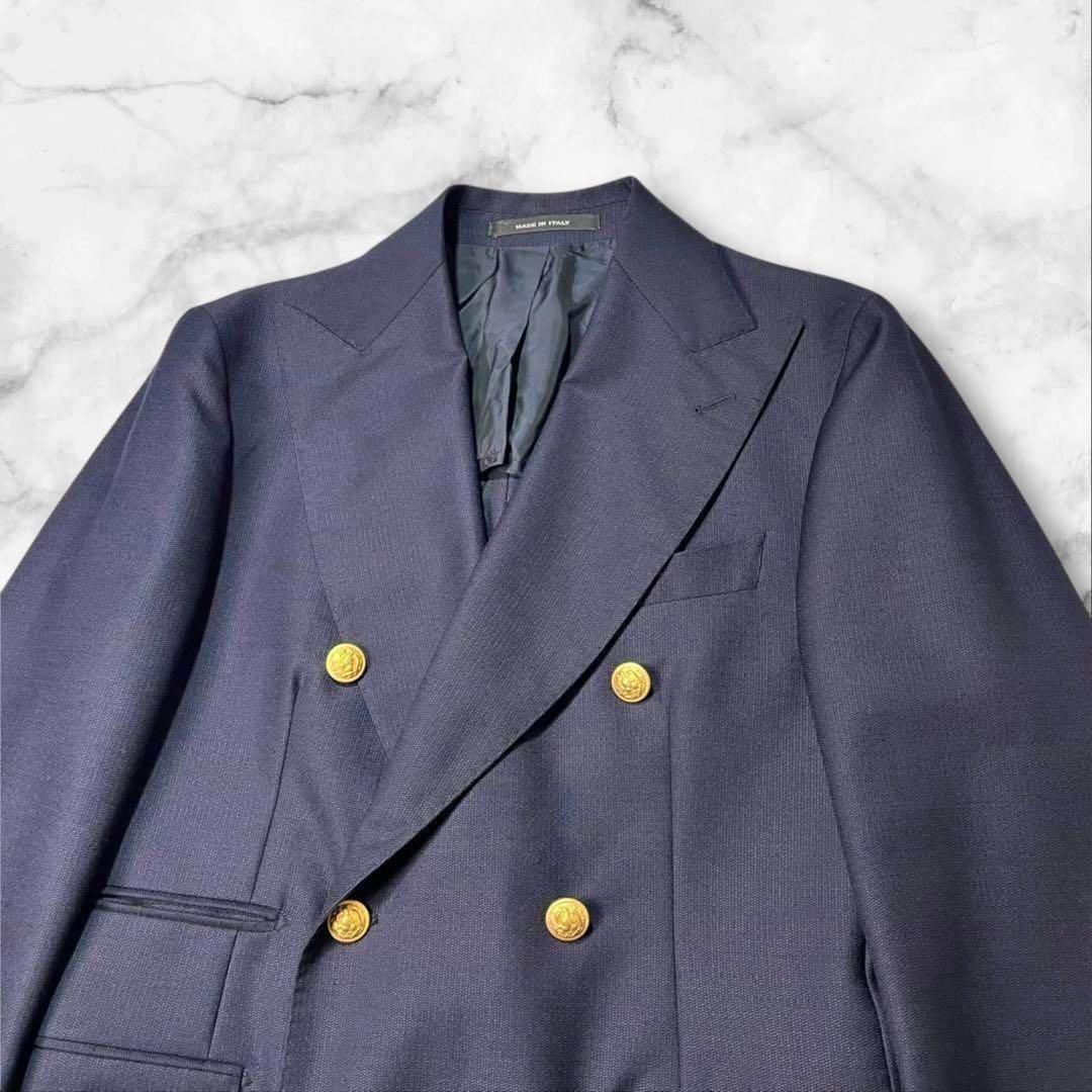タリアトーレ⭐️ブリッラ別注⭐️46⭐️ネイビーダブルブレザー　ホップサック金ボタン