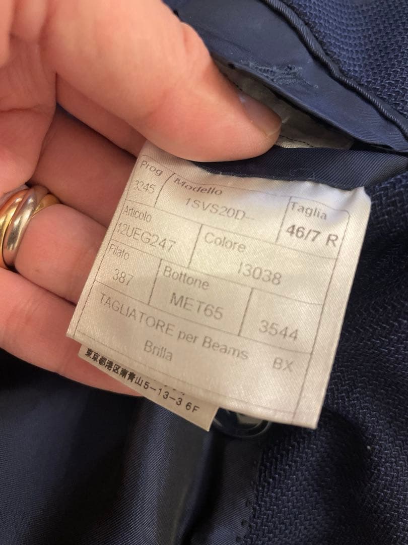 タリアトーレ⭐️ブリッラ別注⭐️46⭐️ネイビーダブルブレザー　ホップサック金ボタン
