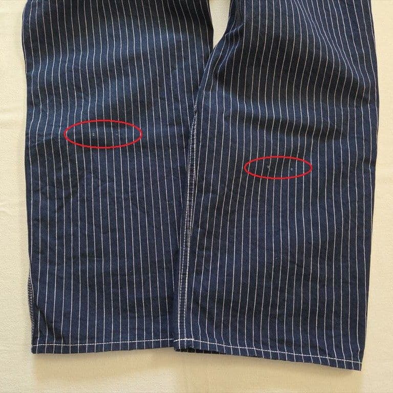 ビスクバイネストローブ インディゴ ストライプ オーバーオール サロペット