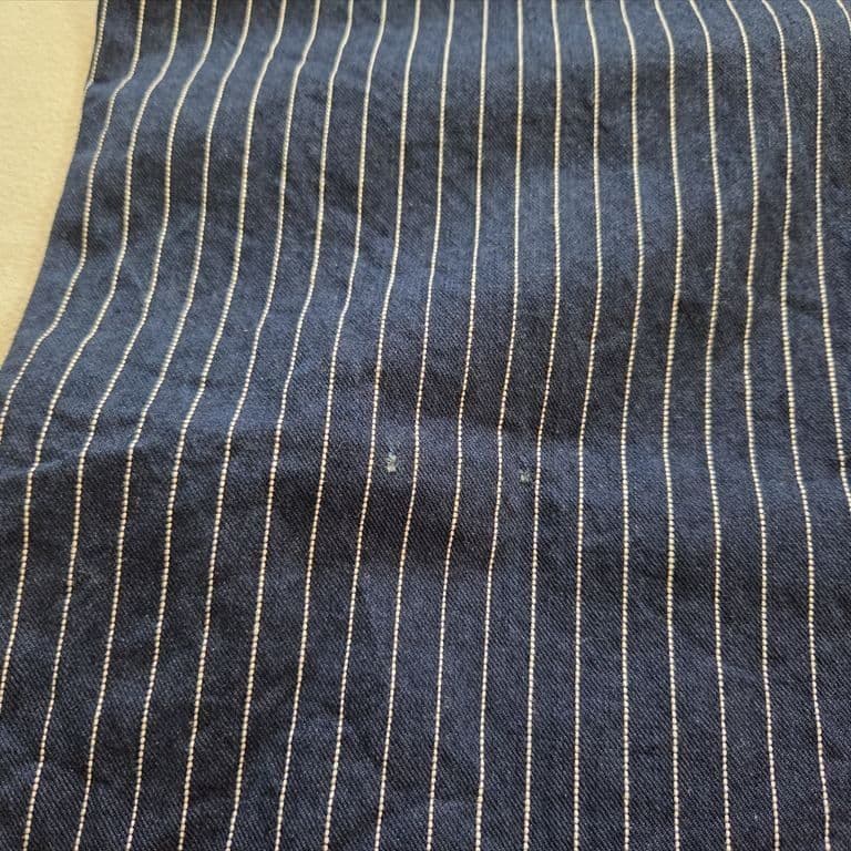 ビスクバイネストローブ インディゴ ストライプ オーバーオール サロペット