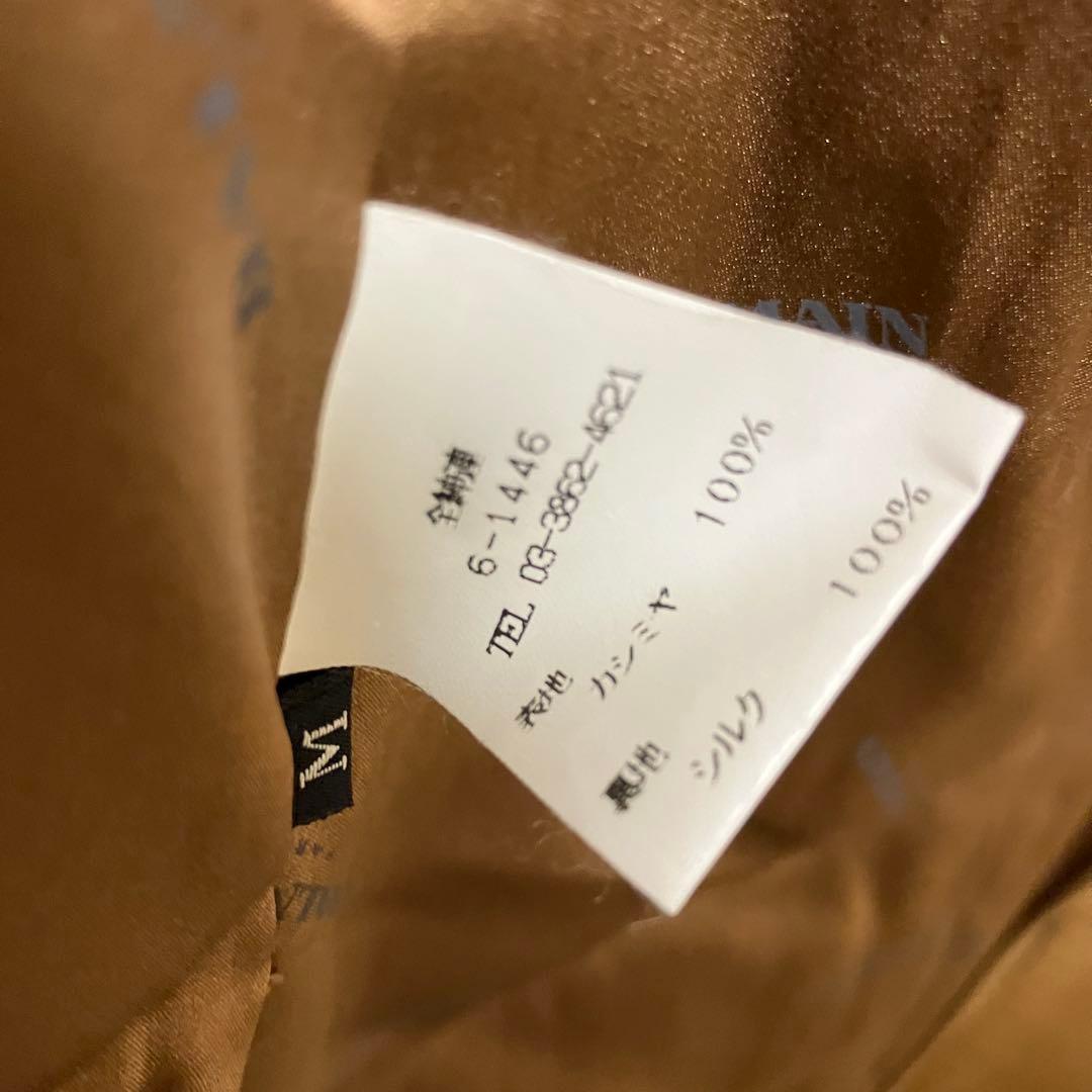 【最高級】BALMAIN ロングコート　カシミヤ・シルク100% サイズM