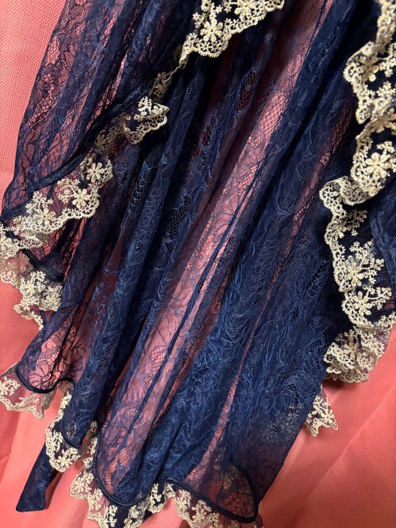 試着のみ　アトリエピエロ　フィッシュテールレースジレ　ネイビー　ゴスロリ