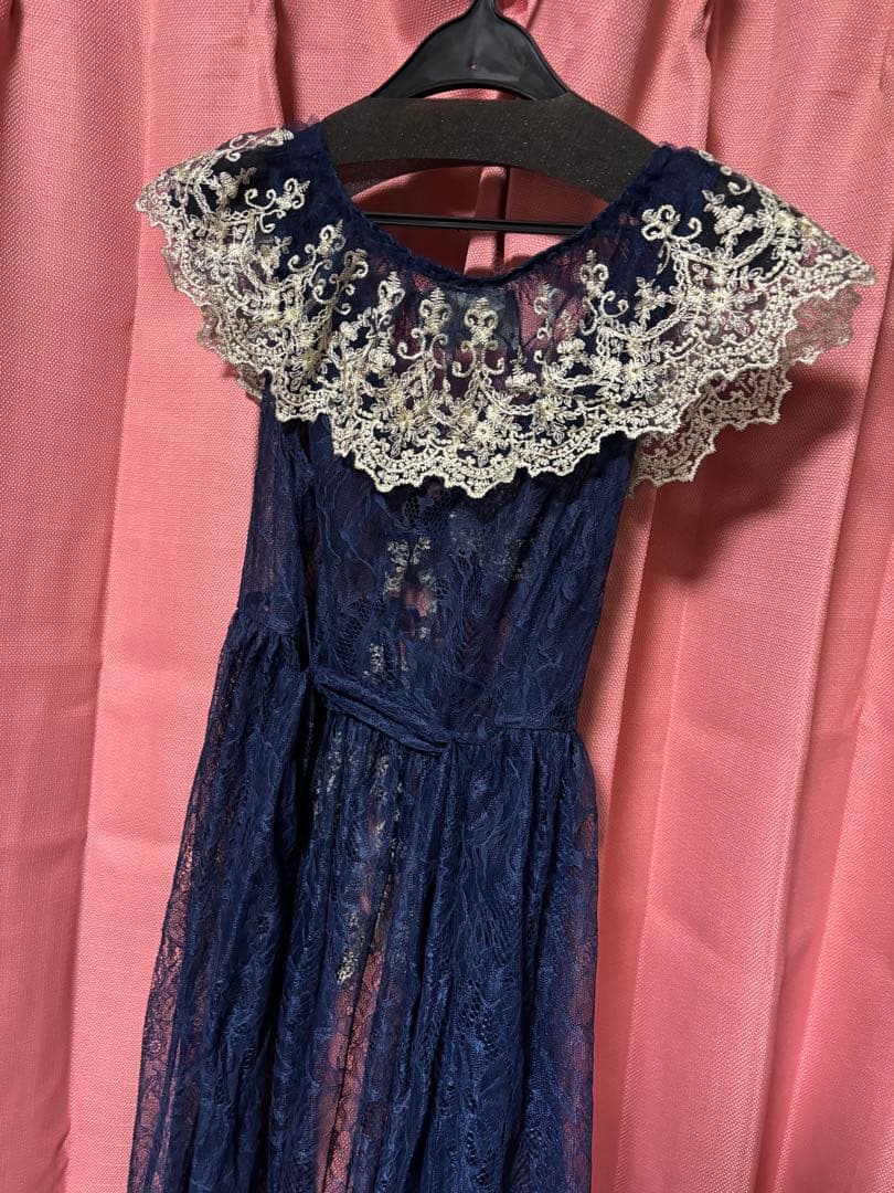 試着のみ　アトリエピエロ　フィッシュテールレースジレ　ネイビー　ゴスロリ