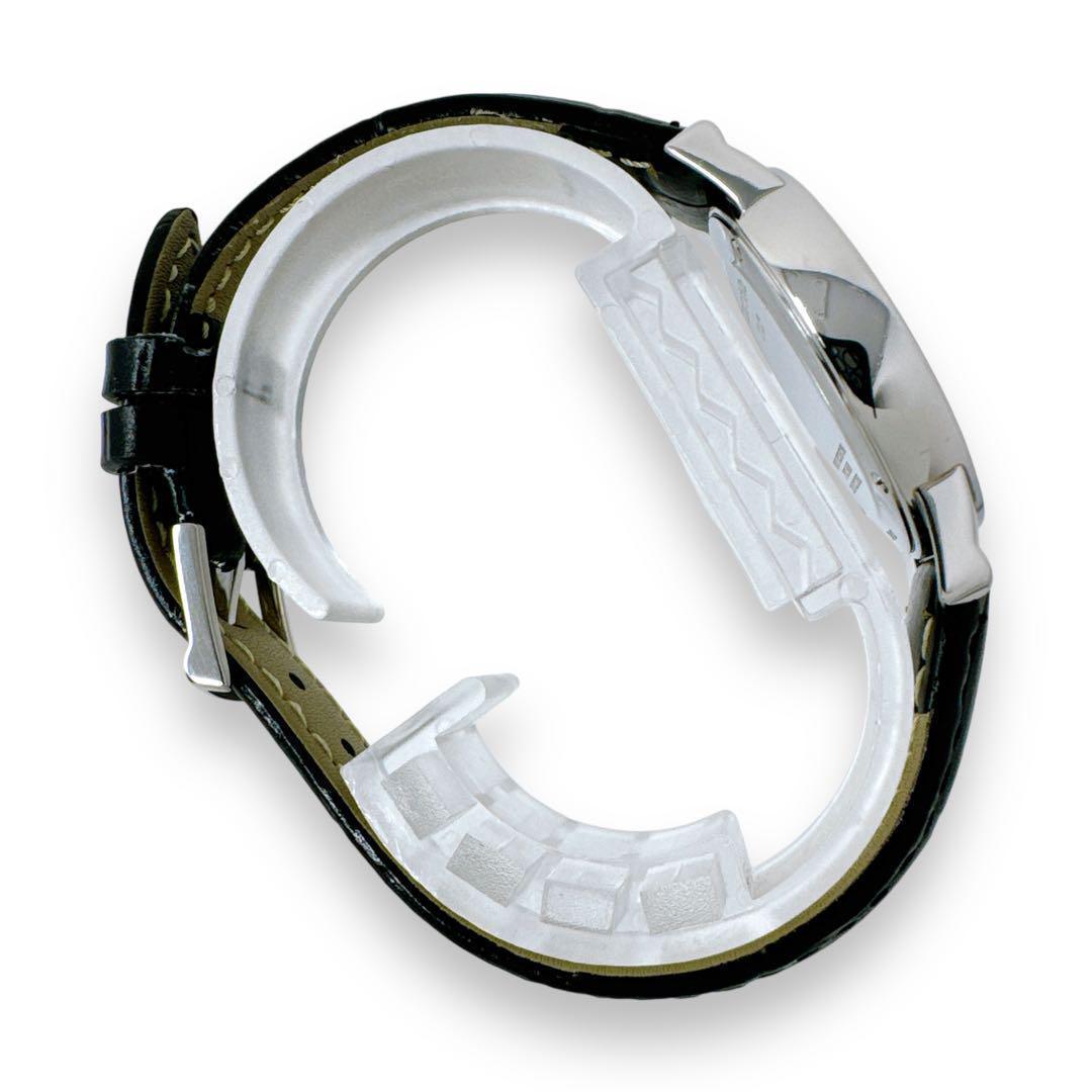 ティファニー アトラス ドーム クォーツ 革ベルト ブラック レディース 時計