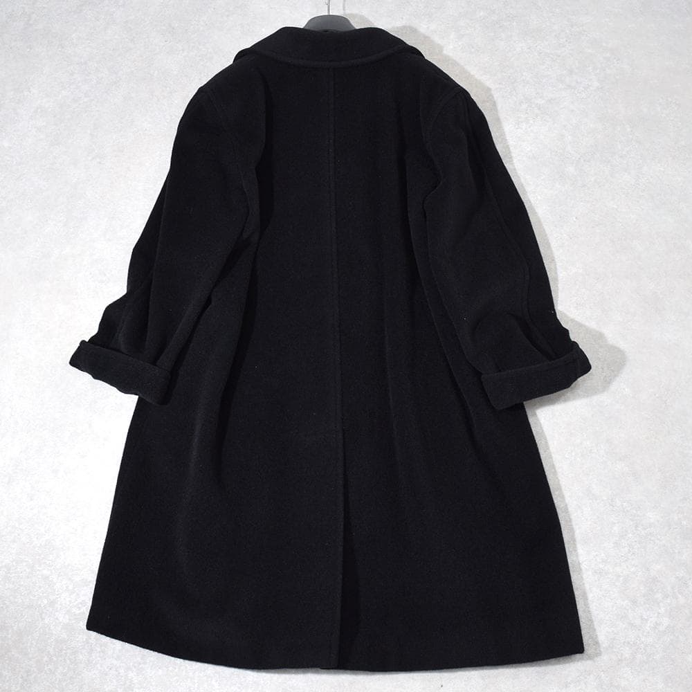 イタリア製 Max Mara マリナリナルディ カシミヤ混 ベルテッドコート 黒