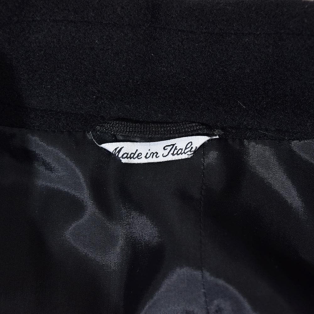 イタリア製 Max Mara マリナリナルディ カシミヤ混 ベルテッドコート 黒