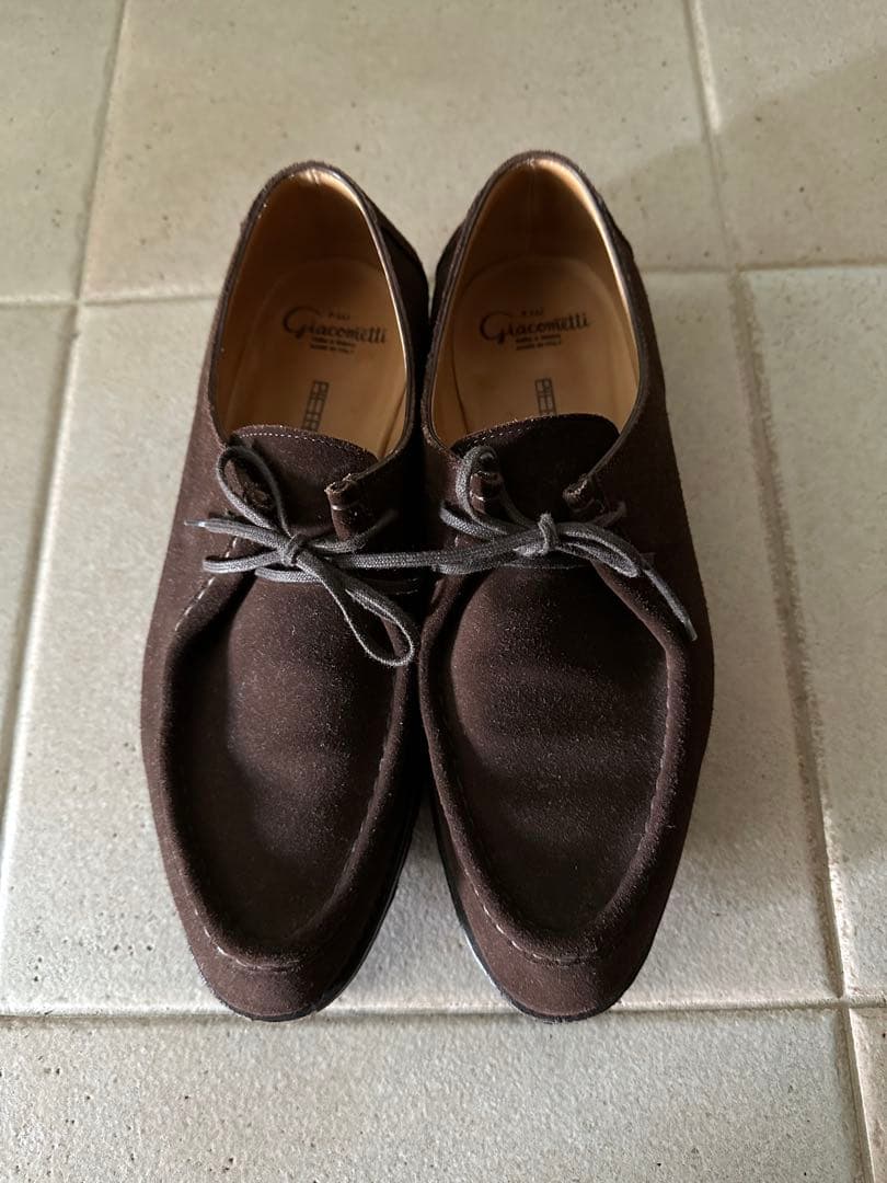 【美品】F.LLI Giacometti ジャコメッティ モカシン スウェード