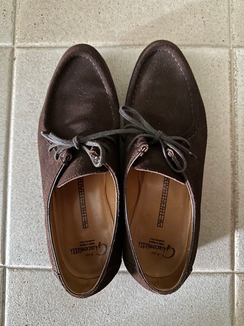 【美品】F.LLI Giacometti ジャコメッティ モカシン スウェード