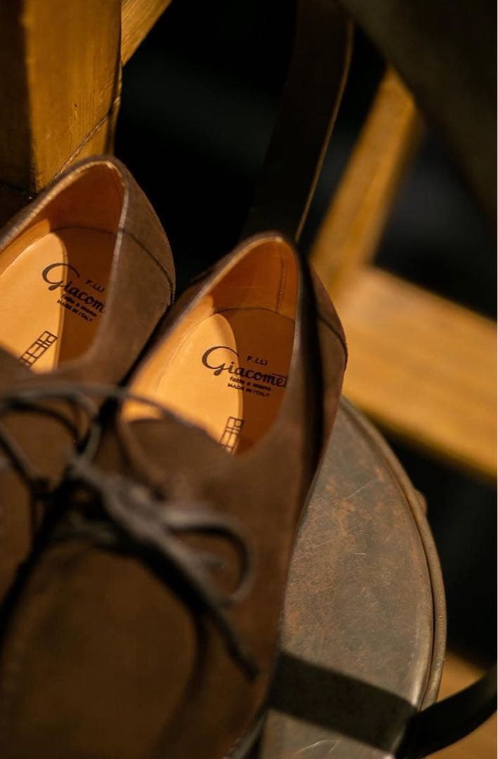 【美品】F.LLI Giacometti ジャコメッティ モカシン スウェード