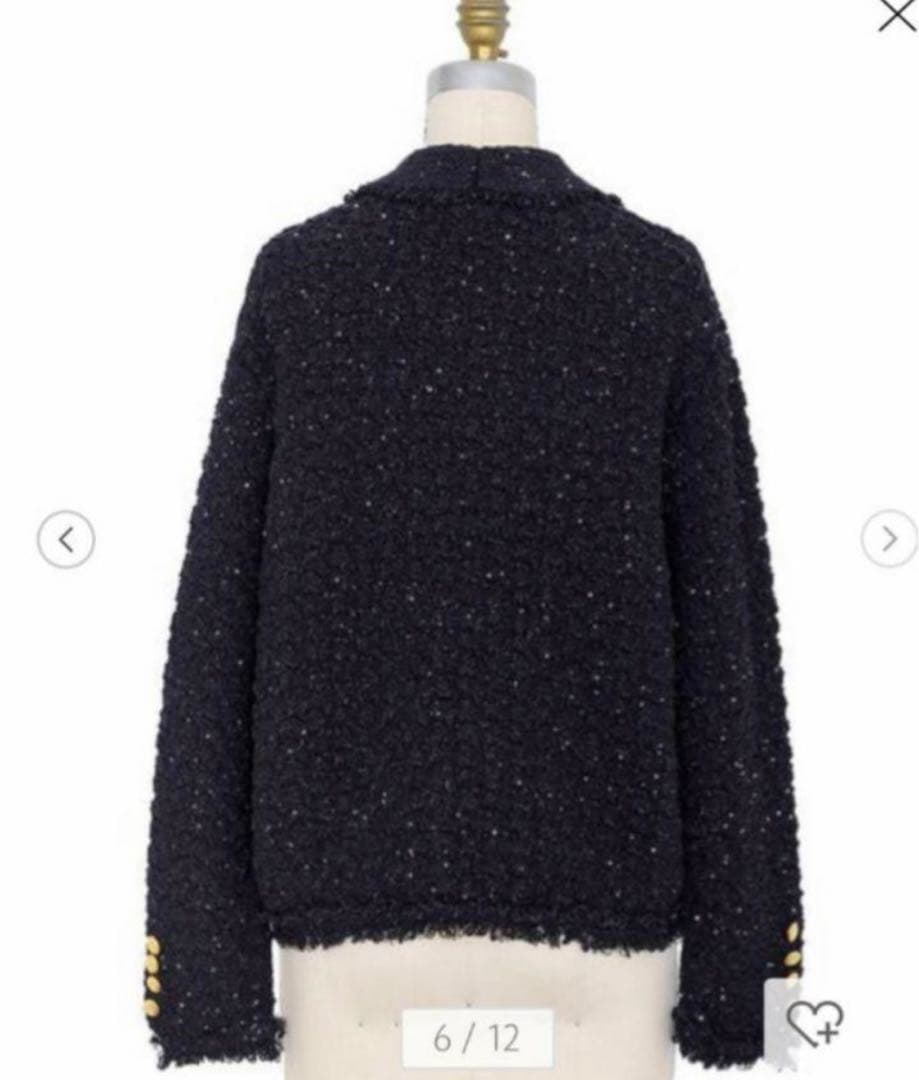 新品☆2023SSドゥロワー 3Dツイードニットジャケット