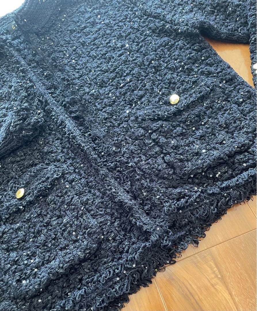 新品☆2023SSドゥロワー 3Dツイードニットジャケット