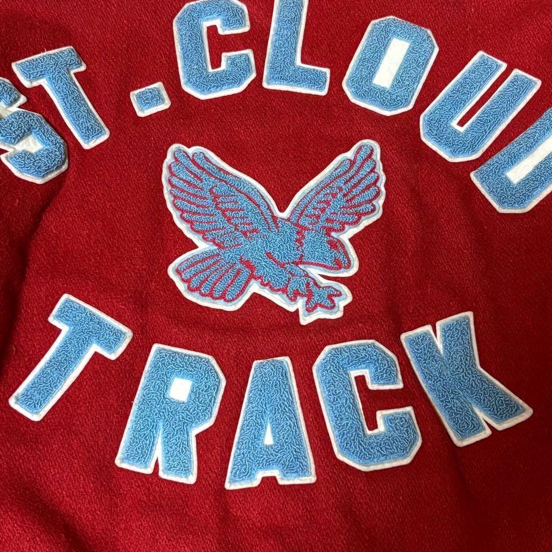 ☆80sCATCHBALL SPORTS レザースタジャン バーシティジャケット