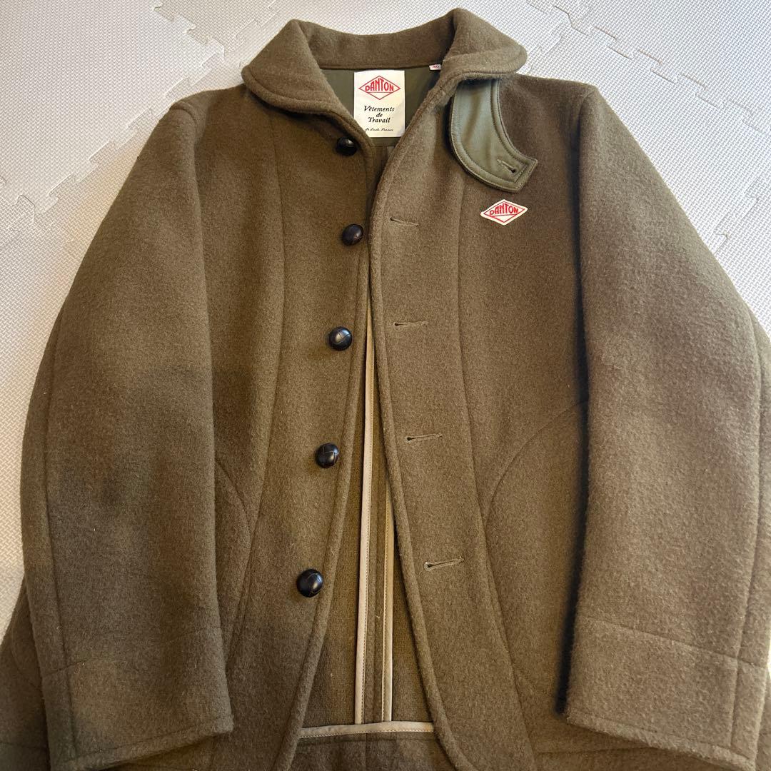 DANTON ウールピーコート サイズ40 オリーブ