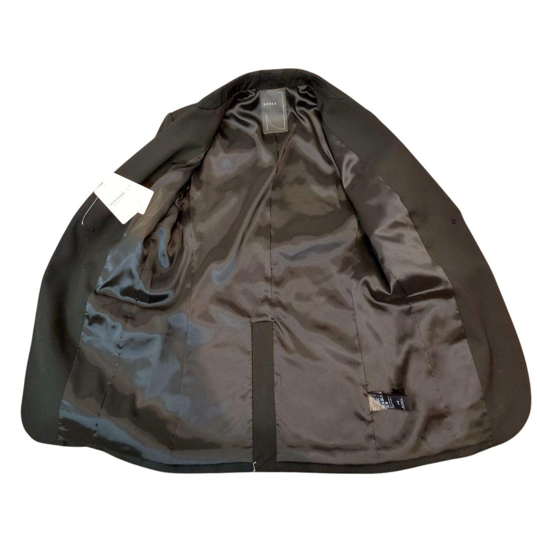 【タグ付・新品級】NOBLE ロングテーラードジャケット ブラック 36 日本製
