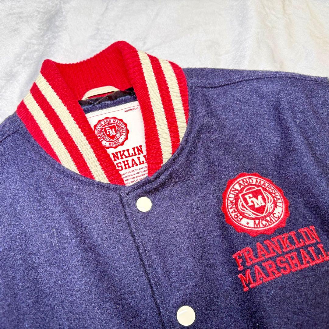 FRANKLIN MARSHALL スタジャン ネイビー/ホワイト