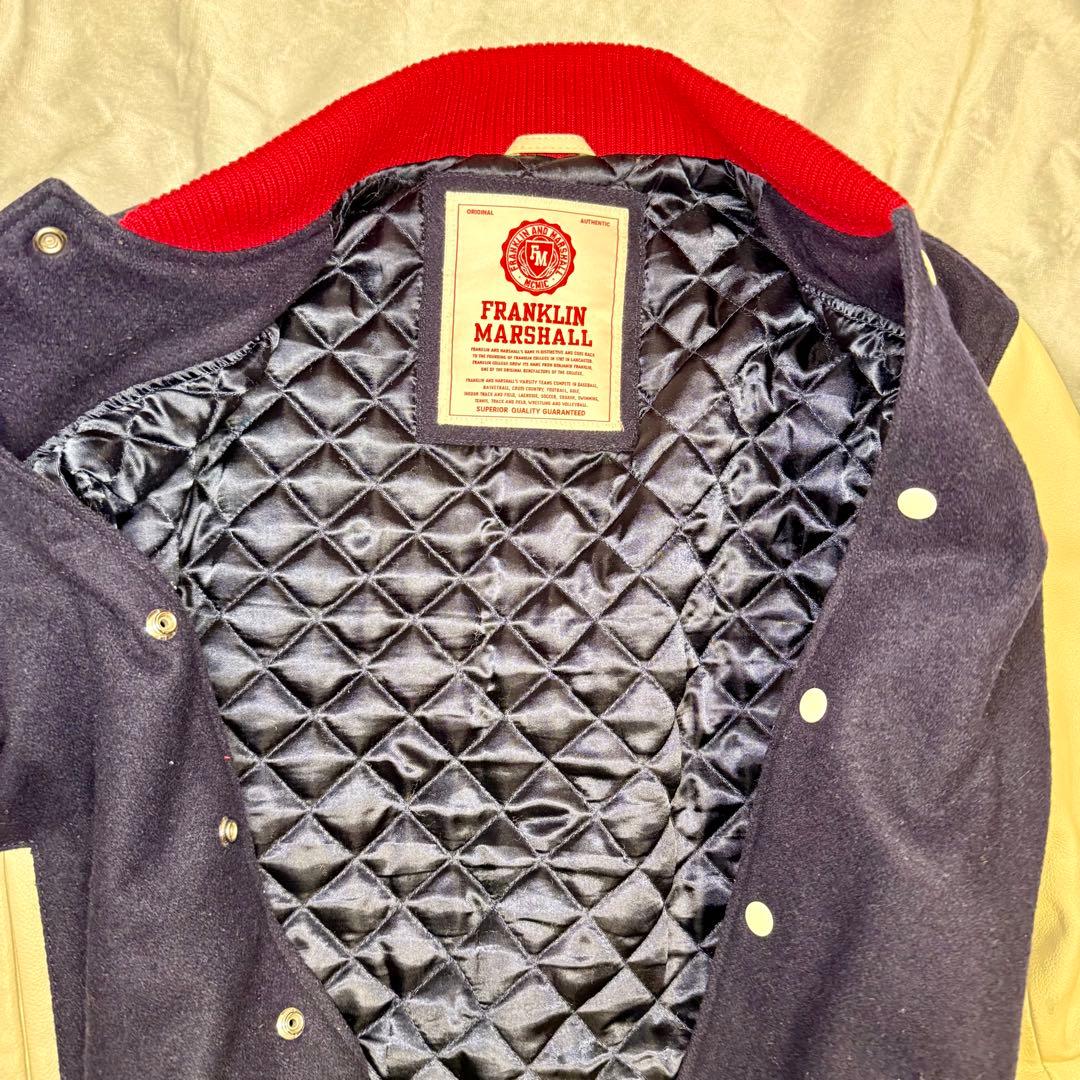 FRANKLIN MARSHALL スタジャン ネイビー/ホワイト